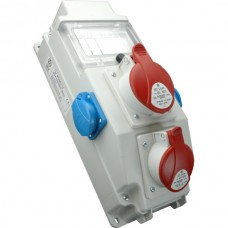 Βιομηχανικός Πίνακας με 2 Πρίζες 5x16A 400V & 2 Πρίζες Σούκο 16A 230V IP54 ROS 5/x-17/S